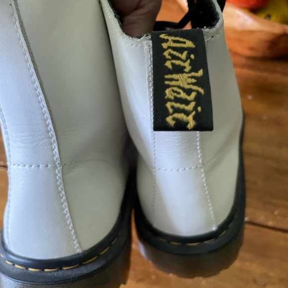 Dr Doc Martens LUANA White Air Wair Ankle Combat Boots Sz 38 7 Shoes - Picture 6 of 8